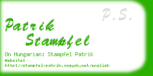 patrik stampfel business card